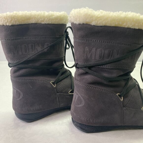 MOON BOOTS TECNICA GREY SUEDE BOOTS - Picture 5 of 10